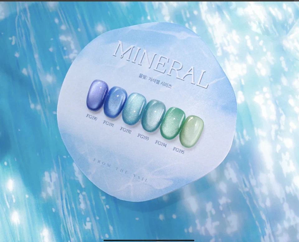 ОТ НОГТЕЙ минеральный водянистый магнитный гель лак для ногтей 10 мл x 6 цветов набор корейский - Изображение 2 из 4