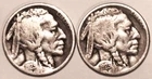 (2) Buffalo Nickels -1923P(VG) 1923S(VG) - #7574D - FREE SHIPPING