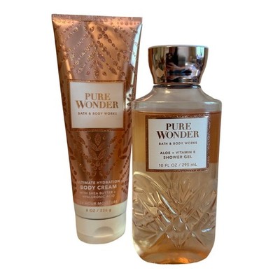 Bath & Body Works Pure Wonder Ultimate Hydration Body Cream Shower Gel Set NEW