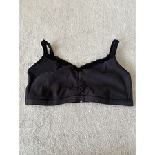 Secret Treasures Women's Bra XXL Maternity Wireless No Pad Ribbed Clasps Black