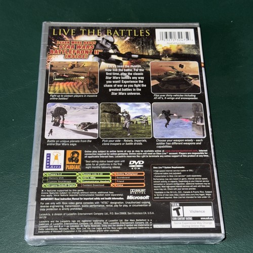 STAR WARS BATTLEFRONT Platinum Hits Xbox (2006) Live Online, RARE, Sealed, NEW - Picture 10 of 12