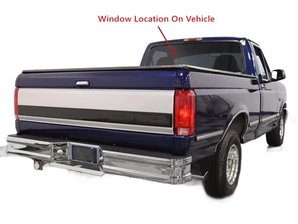 Fit 80-96 Ford F-Series 97 F350-F800 Super Duty Back Window Glass W/Gasket PRV. Foto 4 de 4