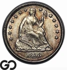 1858 Over Inverted Date, Seated Liberty Half Dime *Scarce Variety* Choice Unc+