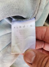 Tunique Sandro En Coton Bleu - Taille 1/S (36/38) - Occasion Très Bon état - Modèle Sur Photos