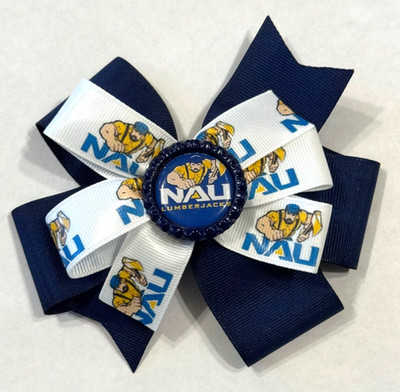 Beautiful North Arizona Lumberjacks inspired hair bow for girls.