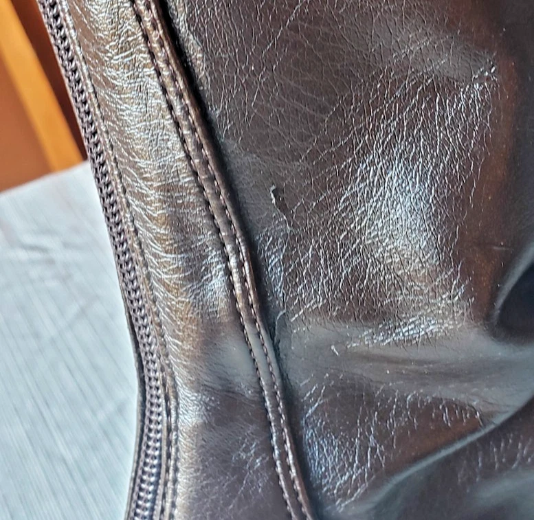 Classified Rouched Knee High Brown High Heeled Boots  Size-6.5  - Image 4 of 4