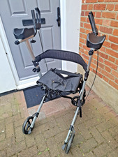 MobilityPlus+ Rollator ultra Light Folding Walker Seat, brakes, bag, ARM Suppo