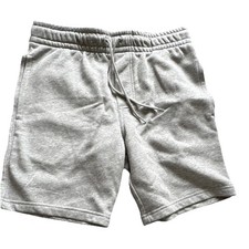 Gray Men's Sweat Shorts Cotton Blend with Drawstring, Elastic Waist, Pockets