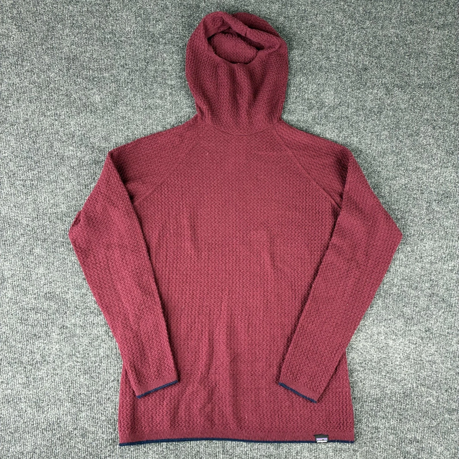 Patagonia Capilene Air Hoody Womens Large Merino Wool Baselayer Red 36505