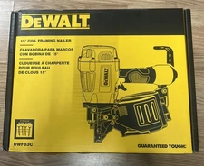 Dewalt DWF83C 15° Pneumatic Coil Framing Nailer Fires 2" to 3 1/4" Coil Nails