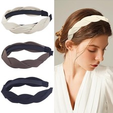 3 Pieces Braided Headband for Women Girls Wide Hairband Fashion Non Slip