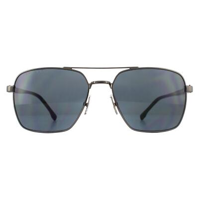 Hugo Boss Sonnenbrille 1045/S V81 IR Dunkel Ruthenium Grau Blau