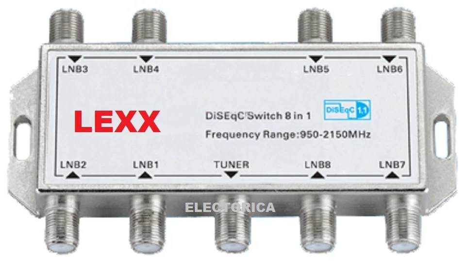 DISEqC 8X1 SATELLITE MULTI-SWITCH FTA LNB FREE TO AIR DISH NETWORK 4X1 DREAMLINK - Image 2 of 3