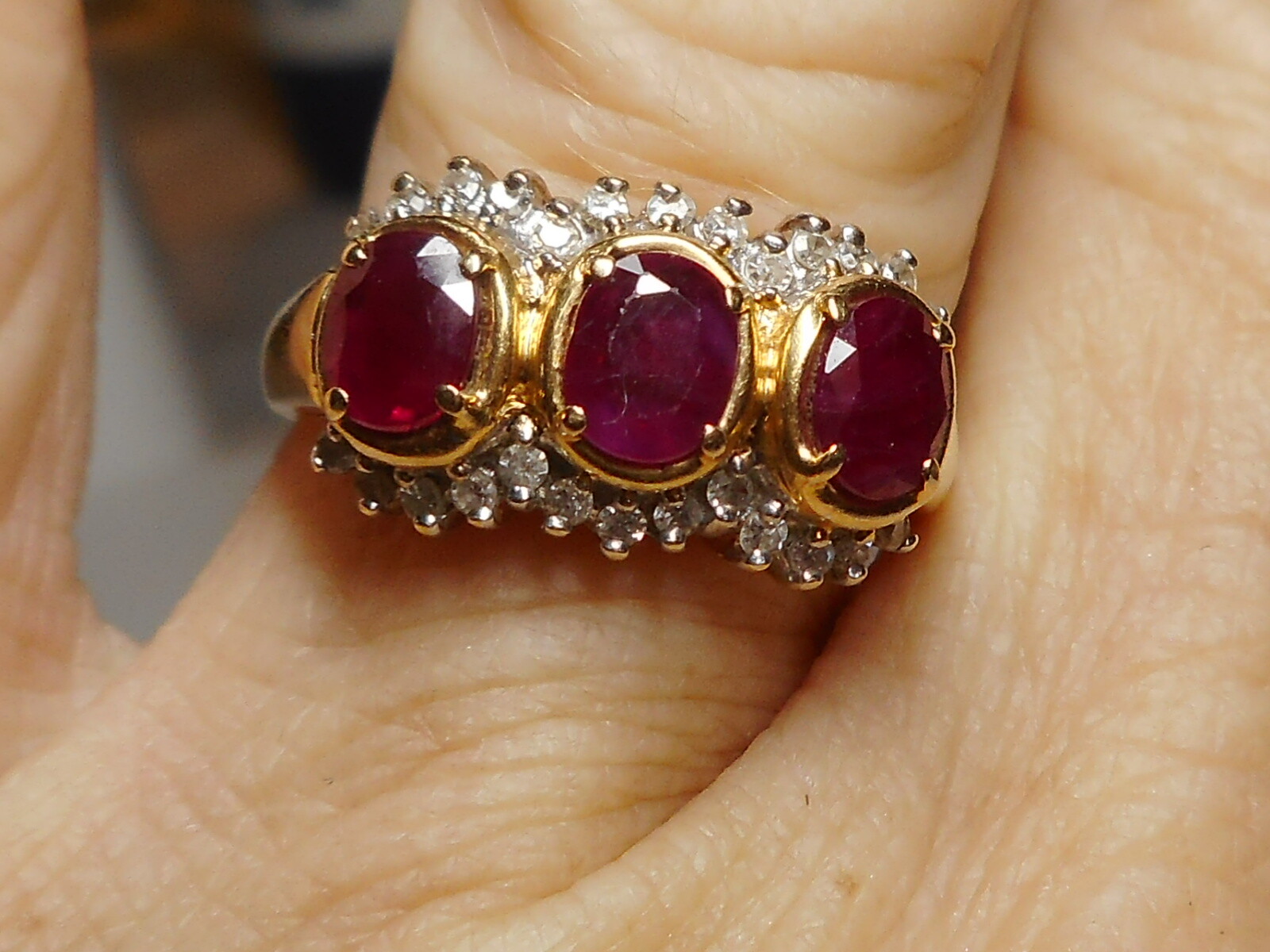 Ruby Diamond gemstone ring size 7 - image 10