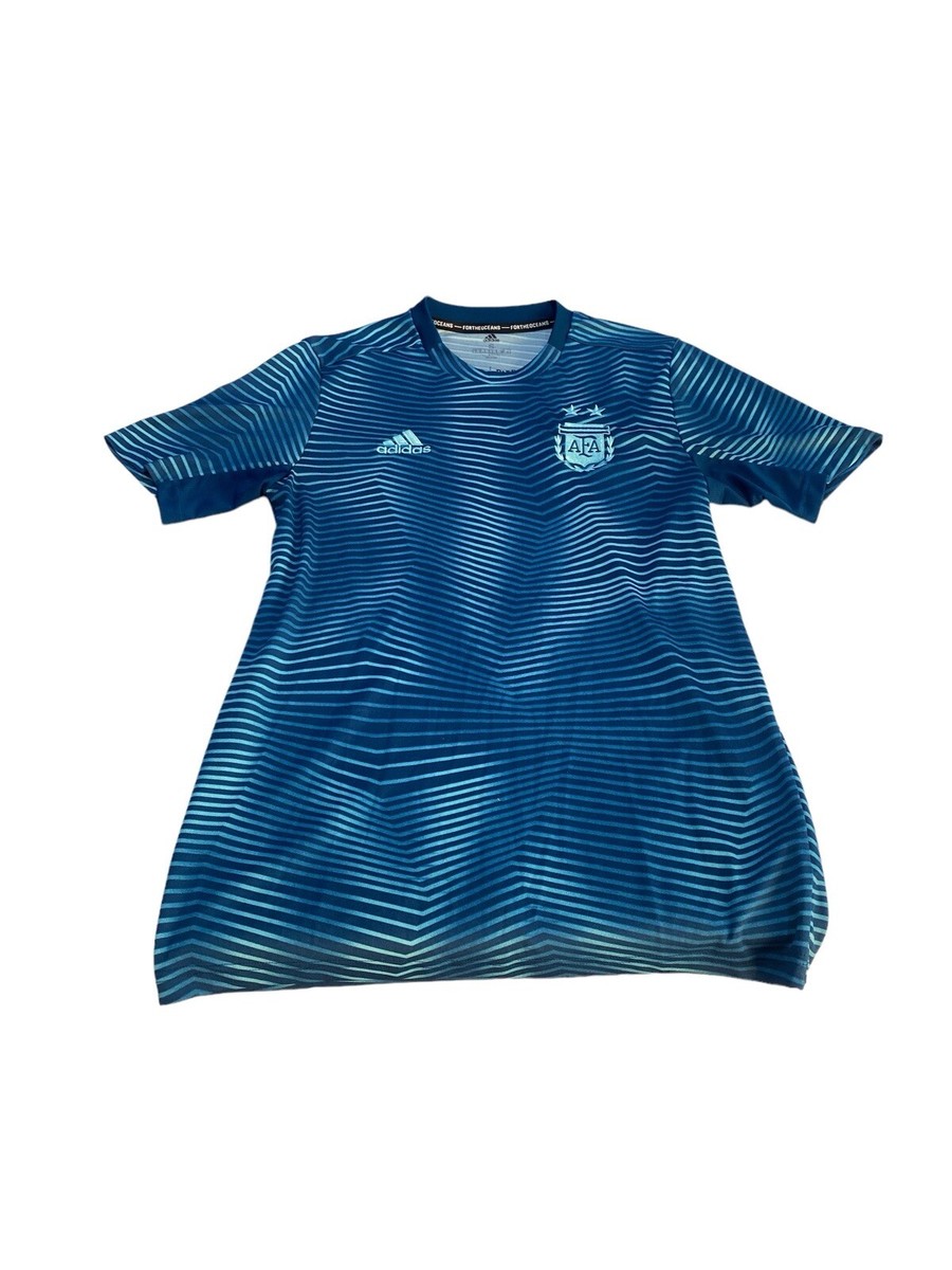 Preowned Adidas Climlite Argentina Soccer Jersey Size Small R1