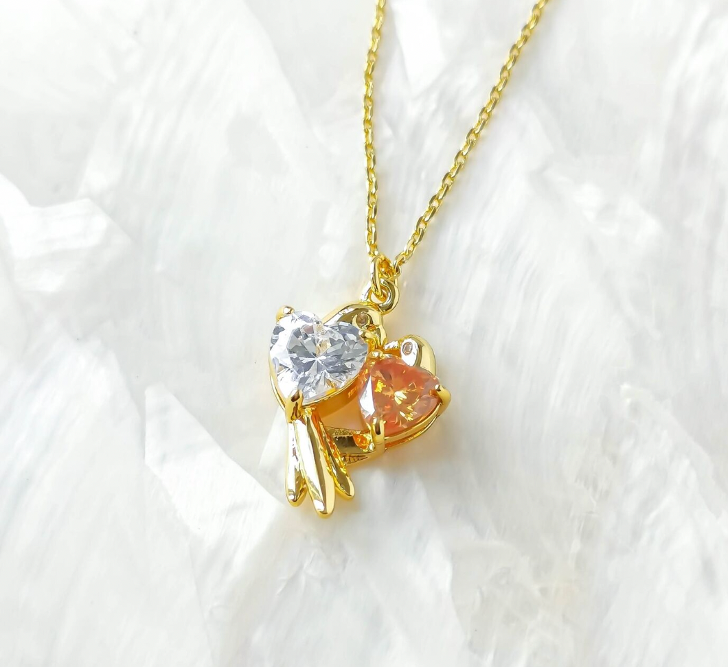 KATE SPADE NEW YORK LOVE BIRDS GOLD-TONE CUBIC ZIRCONIA