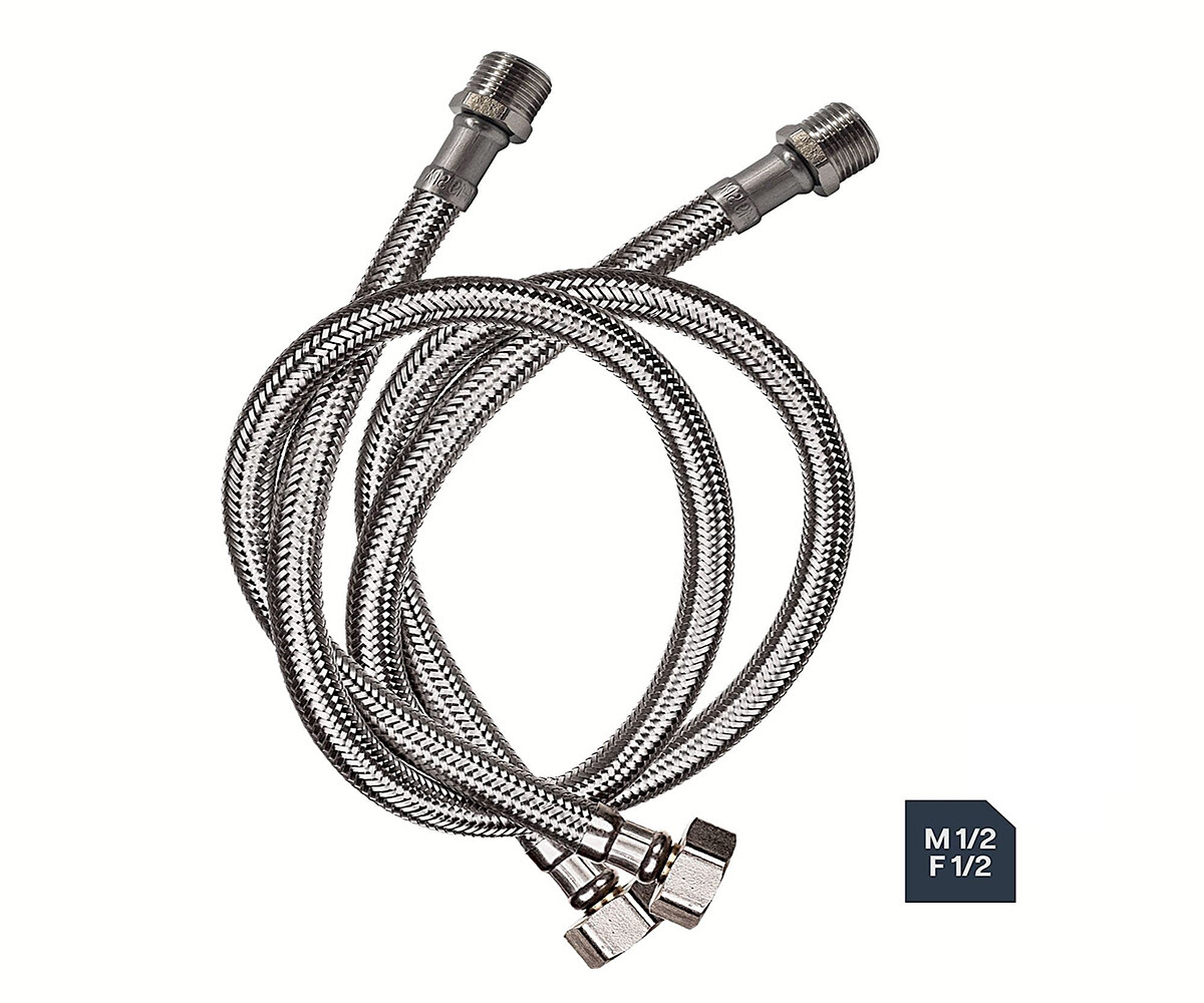 BSP 1/2" Female x 1/2" Male Flexible Tap Connector Flexi Hose Len