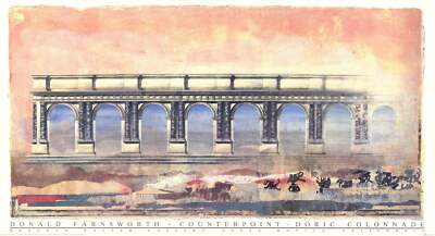DONALD FARNSWORTH Counterpoint - Doric Colonnade 26'' x 48'' Offset Lithograph 199