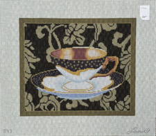 Elegant Teacup LANI Hand Painted Needlepoint Canvas 13 Mesh 10 x 12 843