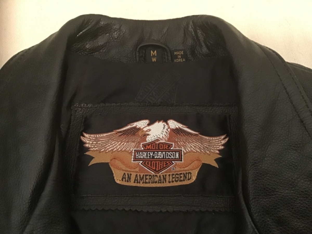 Ladies Authentic Genuine Harley-Davidson Leather Jacket Studded