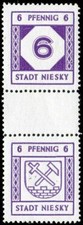 Deutsche Lokalausg. Niesky, 1945, SZ 6, postfrisch