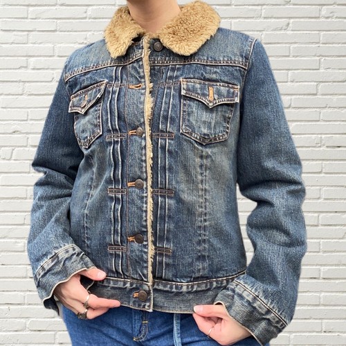 vintage sherpa Lined denim jacket 