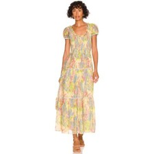 NWT LoveShackFancy Elisabelle Dress Pastel Fields Womens P / US 00