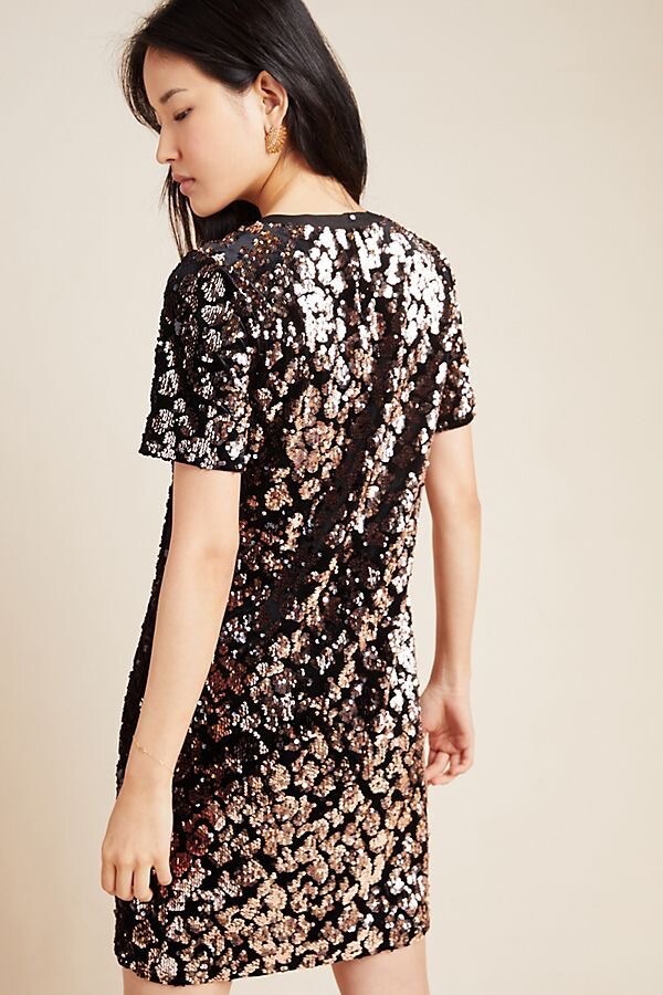 andi sequin tee dress Anthropologie Andi Sequined Tee Dress Size XS