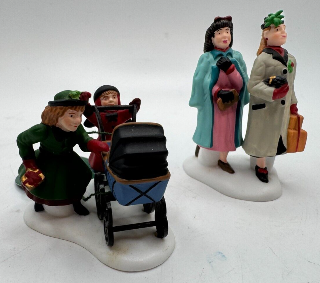 Dept 56 Heritage Village Mom with Kids Shopping Figurine