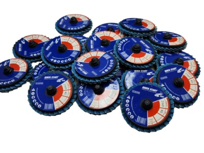 20 Pack - 3'' Mini Flap Discs  Quick Change Sanding Disc- 60 Grit