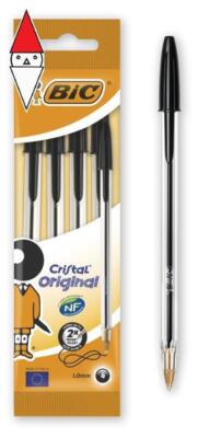 SCHREIBARTIKEL BIC BLISTER 4 STIFTE SCHWARZ KRISTALL ORIGINAL