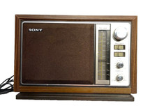 VTG 1980 Sony Model ICF-9740W AM/FM Hi Fi Table Top Radio TESTED WORKS Retro GUC