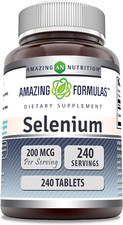 Amazing Formulas Selenium 200 Mcg Supplement, 240 Tablets, Non-Gmo, Made in USA