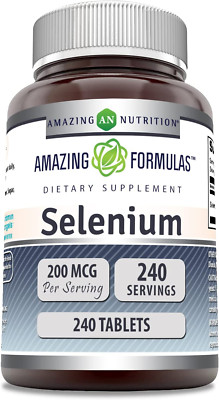 Amazing Formulas Selenium 200 Mcg Supplement, 240 Tablets, Non-Gmo, Made in USA