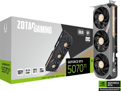 Zotac Gaming GeForce RTX 5070 Ti Solid SFF OC, 16GB GDDR7 (ZT-B50710J3-10P)