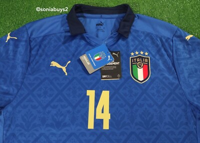 Puma CHIESA Italy Home Soccer Jersey, 756468 01, Team Power Blue