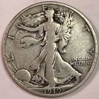 1919-S Walking Liberty Half Dollar Very Fine VF Coin #16736