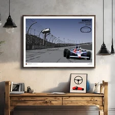 Dario Franchitti Racing Poster INDYCAR Nashville Speedway Race Track Art Print