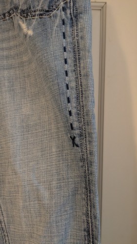 Antik Denim Jeans Men's 34 Embellished Pockets Stitching Bootcut Button Fly - Picture 6 of 16