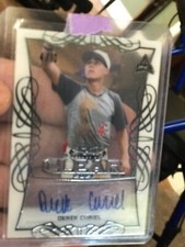 2021 Leaf Trinity Clear Black  Derek Curiel Auto RC #/10. LSU Baseball Prospect