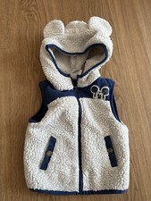 Disney Baby Blue Fleece Vest w Hooded Ears Size 18M Mickey Mouse