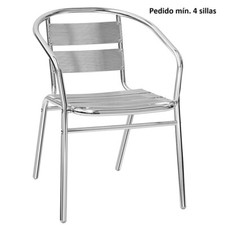 SILLA DE ALUMINIO APILABLE CAPRI HOGAR HOTEL RESTAURANTE BAR JARDÍN