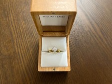 Lab Created Diamond Classic Engagement Ring (gold band, six prong, 1.3 Ct)