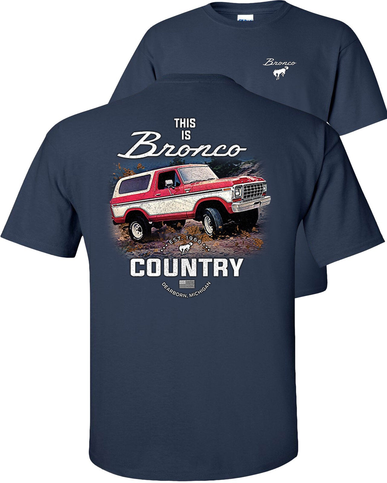 Camiseta/mangas largas Ford Bronco This is Bronco Country Truck Est 1966 S-5X