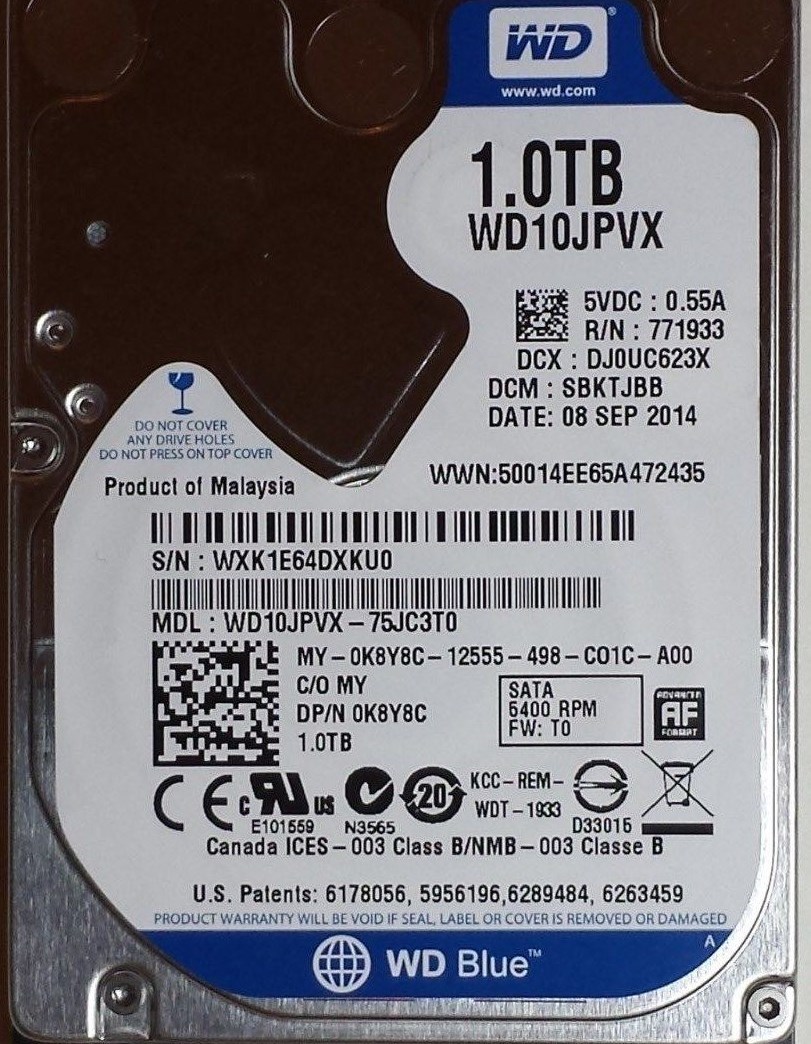 NEW - Original Dell Inspiron 5000 15-5545 Hard Drive K8Y8C 1TB