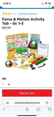 2-Force and Motion tubs from Lakeshore  Learning for Grades 1-3 Science Class