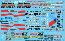 Slixx 7263 Butch Leal white Firebird P/S 1985-88 waterslide 1/24 1/25 decal