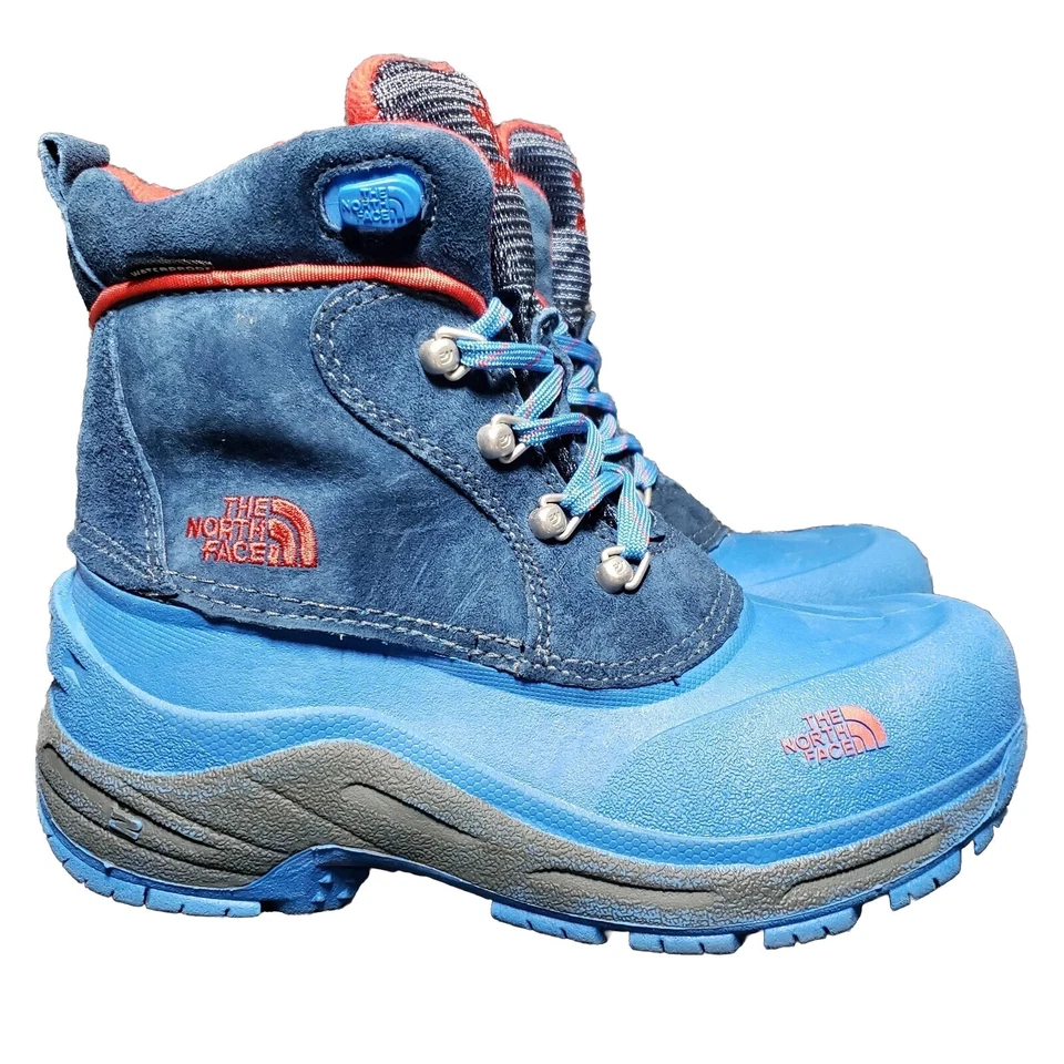 The North Face Boots Boys 4 Chilkat Insulated Hiking Duck Boot Blue Suede - Image 2 of 4