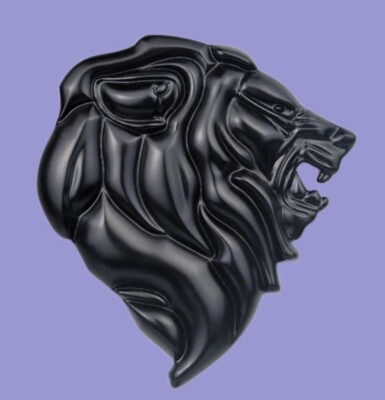 Löwe 3D Kopf Qualität Metall Chrom Abzeichen Kreative Tiere Auto Aufkleber - Rechts
