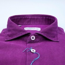 Delav  Yarn Excellent Perforated Weaving Monti Knit Wisteria Shirt